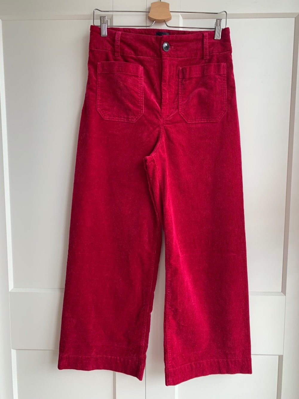 Anthropologie Maeve Colette Cropped Wide Leg Corduroy Pants Size 29